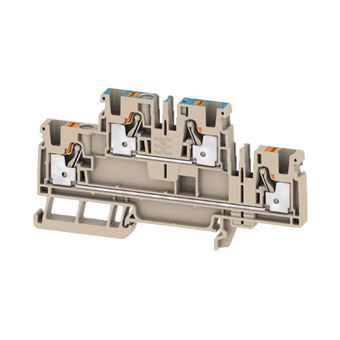 Blocos de Terminais de Duplo Nível Weidmüller A2T 4 N-FT | Bege - 1