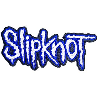 Emblema Rock Off Slipknot | Cut|Out Logo Blue Border | Woven Patch - 1