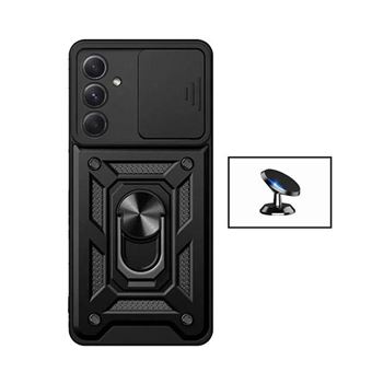 Kit Suporte Magnético de Carro + Capa Magnetic Military Defender Slide Window Anti-Impacto Phonecare para Samsung Galaxy A55 5G - Preto - 1