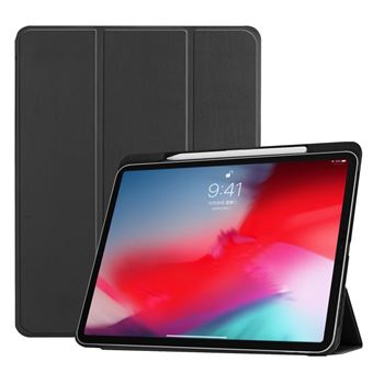 Capa Magunivers PU tri-dobra com caneta entalhe preto para Apple iPad Pro 11-inch 2018 - 1
