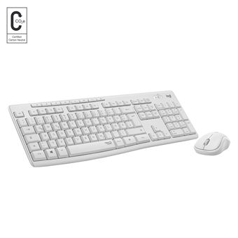 Teclado Wireless + Rato Logitech MK295 Silent | Idioma: Inglês US | Branco - 1