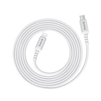 Cabo Usb Crong CRGAL15USCLWHI | Alumínio, Prateado, Branco - 1