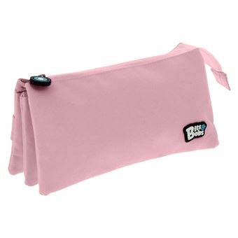 Estojo Escolar Triplo Grafoplas Bits & Bobs 2023 Rosa Soft 37545493 - 1