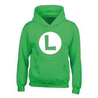 Polar com Capuz Unissexo Super Mario Luigi Badge | 9-11 Anos - Verde - 1