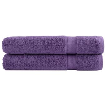 Toalhas de sauna premium vidaXL | 2 peças | 80x200 cm | 600 gsm algodão roxo - 1