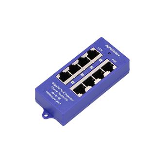 Adaptador Poe Extralink Gigabit PoE Injector 4 Portas 4x 1000Mb/s RJ45 | Azul - 1