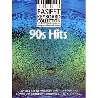 Partitions Variété, Pop, Rock... Music Sales Easiest Keyboard Collection 90S Hits - Melody Line, Lyrics And Chords Piano Voix Guitare - 1