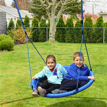 Baloiço de Criança HomCom para Jardim | Dobrável | Carga 100kg | Tecido de Oxford | 100x180 cm