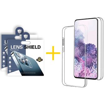 Pack 2 x Película de Câmara + Capa Gandy Apple iPhone 15 Pro Max Dupla 360º - Transparente Clear - 1