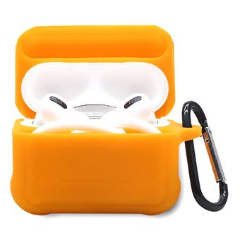 Capa silicone mosquetão anti-perda, laranja Magunivers para AirPods Pro - 1