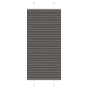 Plissada Cega vidaXL | Preto |  60x100 cm | Largura Tecido 59,4 cm | Poliéster - 1