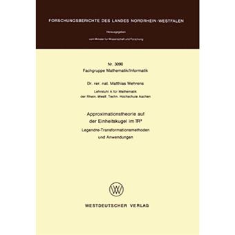 Approximationstheorie Auf Der Einheitskugel Im R3 - Paperback / softback - 1981 - 1