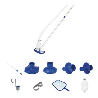 Kit 7 Acessórios de Manutenção de Piscina Bestway Flowclear Deluxe - Azul - 1