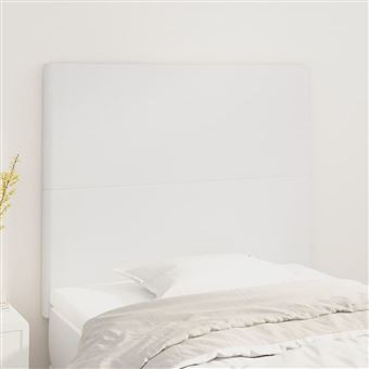 Cabeceira vidaXL | Branca 80x5x118/128 cm | Couro Sintético - 1