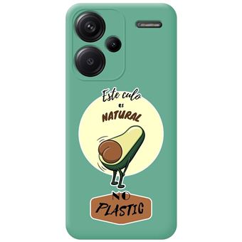 Capa de silicone líquido verde Tumundosmartphone para Xiaomi Redmi Note 13 Pro+ Plus 5G | Design Desenhos de bunda natural - 1