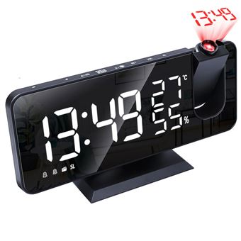 Despertador Digital LKC LF01 LED com Rádio FM e Projetor - Preto - 1