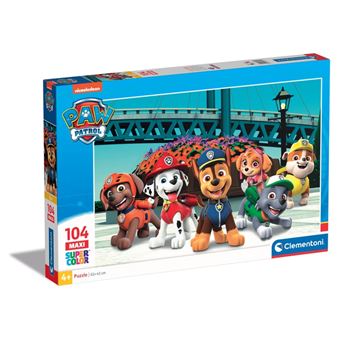 Puzzle Clementoni Supercolor Desenhos Animados Paw Patrol | 104 Peças - 1