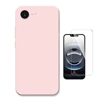 Kit Vidro Temperado Cleargorilasglass + Capa Proteção Silicone GIFT4ME para Apple iPhone 16e | Rosa - 1