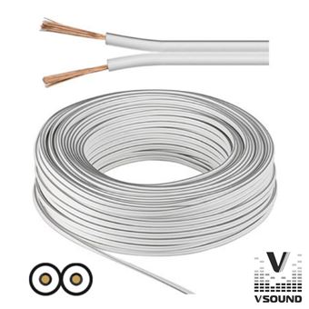 Cabo Coluna Vsound 2X1.00Mm Branco - 1