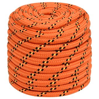 Corda de barco vidaXL | 16 mm 25 m polipropileno laranja - 1