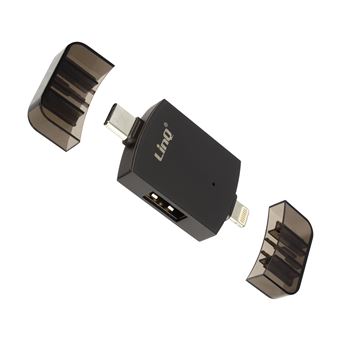 Adaptador OTG 2 em 1 LinQ | USB-C e Lightning para USB 3.0 e USB 2.0 Fêmea - 1