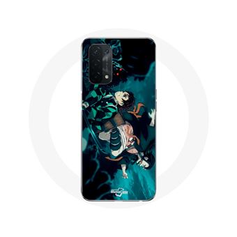 Capa Maniacase para Oppo A74 5G Série Tanjiro e Nezuko Demon Slayer Kimetsu no Yaiba Pôster - 1