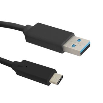 Qoltec 50420 cabo USB 0,25 m 3.0 (3.1 Gen 1) USB C USB A Preto - 1