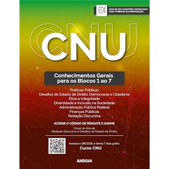 Cnu - Concurso Nacional Unificado Conhecimentos Gerais Para Os Blocos De 1 A 7 - 1