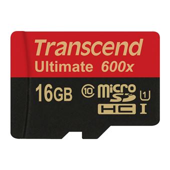 Cartão de Memória Transcend 16GB microSDHC Class 10 UHS-I (Ultimate) | Vermelho - 1