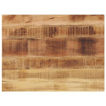 Tampo de mesa vidaXL | retangular | 80x60x2,5 cm | mangueira áspera maciça - 1