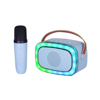 Coluna karaoke portátil Klack BT-K8 | com Bluetooth | som e diversão | Azul - 1