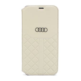 Capa Audi Série Q8 para iPhone 12 / 12 Pro | Bege | Couro Genuíno - 1