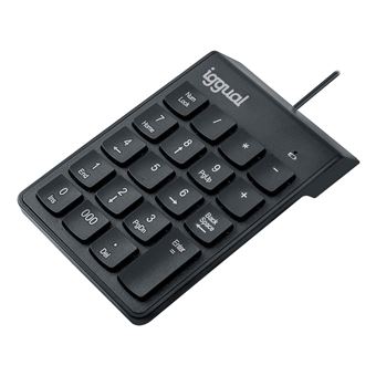 Teclado Numérico iggual CK-NUM-19T | Preto - 1