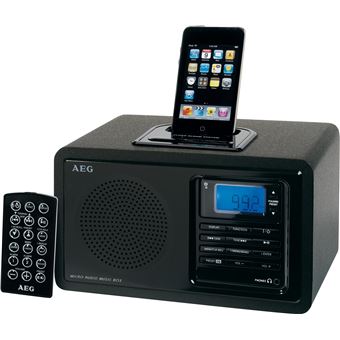 AEG MR 4115 rádio Relógio Digital Preto - 1