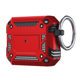 Capa e TPU Anti-queda, Anti-Choque com porta-chaves Vermelho para AirPods 3 - 1