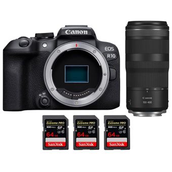 Câmara Fotográfica Canon EOS R10 + RF 100-400mm F5.6-8 IS USM + 3 SanDisk 64GB Extreme PRO UHS-II SDXC 300 MB/s + PDF MCZ DIRECT 15 Técnicas para Melhorar as suas Fotografias - 1