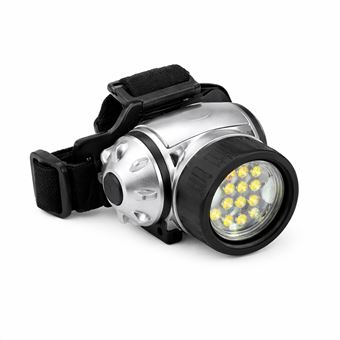 Lanterna de Cabeça com 12 LEDs Iluminação Frontal Ajustável DAEL SS-4501 | Prateado + Preto - 1