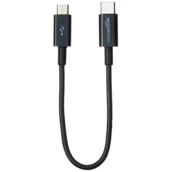 Cabo USB AmazonBasics L6LUC033-CS-R 0.152m USB C Micro-USB B Male connector Male connector Preto - 1