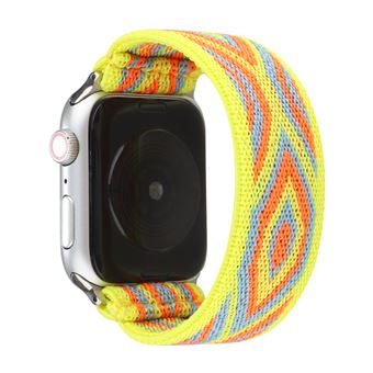 Bracelete de Nylon HSMY Elástico para Apple Watch Series 6/ SE/ 5/ 4 | 40 mm - Amarelo1 -Tamanho S - 1