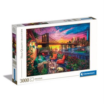 Puzzle Clementoni Cidade Manhattan balcony sunset | 3000 Peças - 1