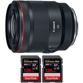 Canon RF 50mm f/1.2L USM + 2 SanDisk 128GB Extreme PRO UHS-II 300 MB/s + PDF 15 Técnicas para Melhorar as suas Fotografias - 1