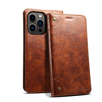 Capa Magnética com Abas e Slot para Cartões BLK V-REEL para iPhone 15 Plus - Caqui - 1