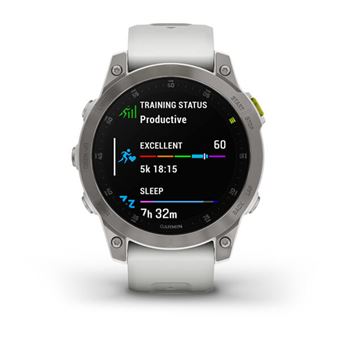 Relógio desportivo Garmin epix Gen 2 | 45 mm | Titânio, Branco - 1