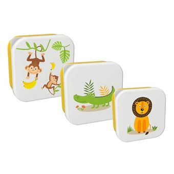 Conjunto de 3 Caixas de Lanche I Drink Kids Animals Id2211 - 1