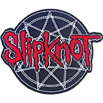 Emblema Rock Off Slipknot | Red Logo Over Nonogram | Woven Patch - 1