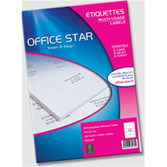 Etiqueta Autocolante Office Star OS43657 | Branco - 1