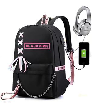 Mochila Escolar DreamWorks | BlackPink | 30 x 18 x 45 cm | Preto 3465 - 1