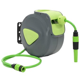 Enrolador Retrátil Automático de Parede para Mangueira vidaXL 10 M de Saída e 1 M de Entrada - 1