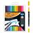 Marcador bic 989695 preto, azul, castanho, verde, azul claro, verde claro, laranja, rosa, roxo, vermelho, violeta, amarelo 12 unidade(s)_0