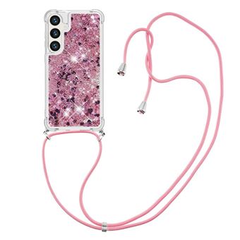 Capa Protetora GANGXUN para Samsung Galaxy S25 | TPU Transparente | Brilhante com Glitter e Areia Movediça | Ouro rosa - 1